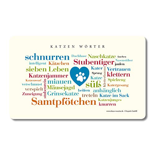 Frühstücksbrettchen Katzen Wörter Frühstücksbrettchen Katzen Wörter von Deine Wörter