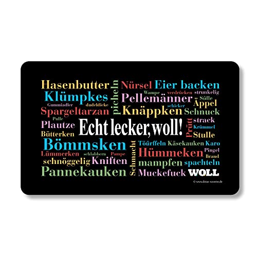 Frühstücksbrettchen Sauerland Echt lecker (schwarz) von Deine Wörter