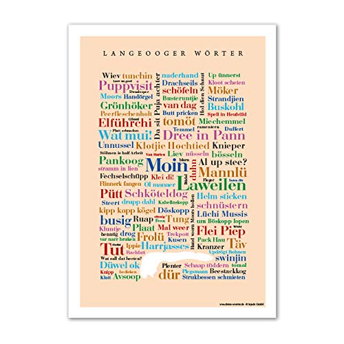 Mini-Poster Langeooger Wörter (DIN A4) von Deine Wörter