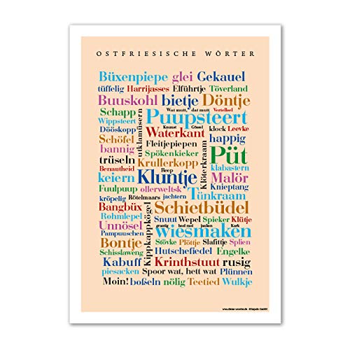 Mini-Poster Ostfriesische Wörter (DIN A4) von Deine Wörter