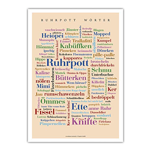 Mini-Poster Ruhrpott Wörter (DIN A4) von Deine Wörter