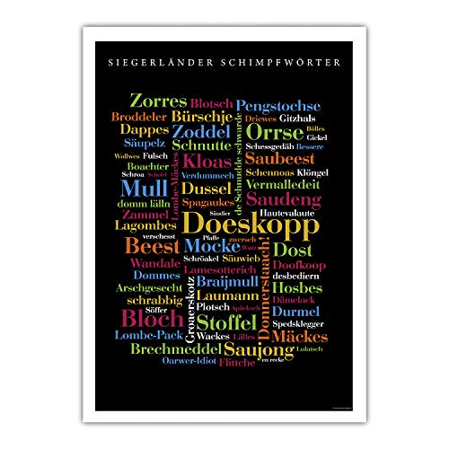 Mini-Poster Siegerländer Schimpfwörter (DIN A4) von Deine Wörter