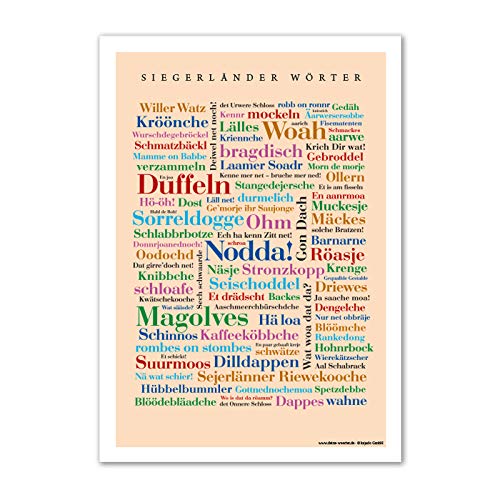 Deine Wörter Mini-Poster Siegerländer (DIN A4) von Deine Wörter