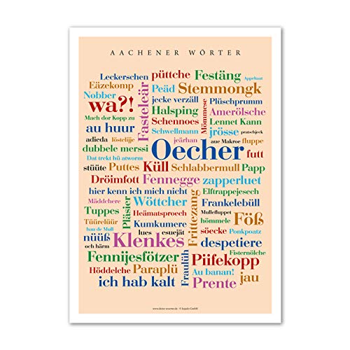 Poster Aachener Wörter (50x70 cm) von Deine Wörter