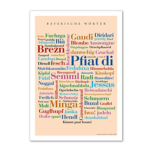 Poster Bayerische Wörter (30x40 cm) von Deine Wörter