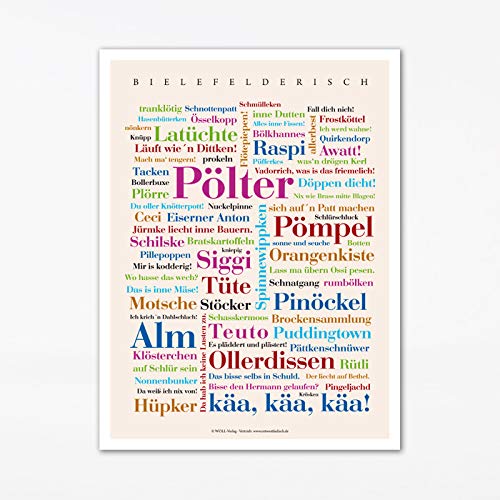 Deine Wörter Poster Bielefelder (50x70 cm) von Deine Wörter