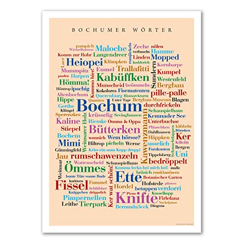Poster Bochumer Wörter (30x40 cm) von Deine Wörter