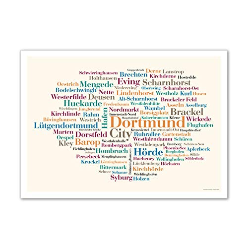 Poster Dortmunder Orte (30x40 cm) von Deine Wörter