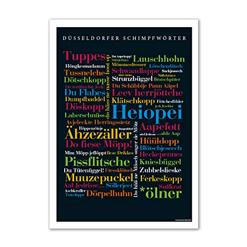 Poster Düsseldorfer Schimpfwörter (50x70 cm) von Deine Wörter