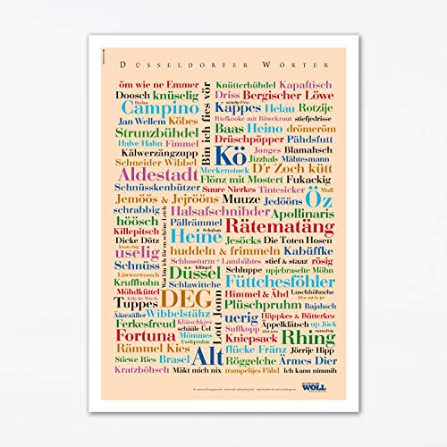 Poster Düsseldorfer Wörter (50x70 cm) von Deine Wörter