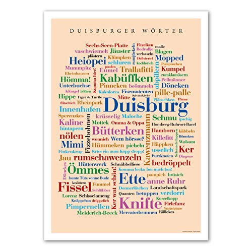 Poster Duisburger Wörter 50x70 cm von Deine Wörter