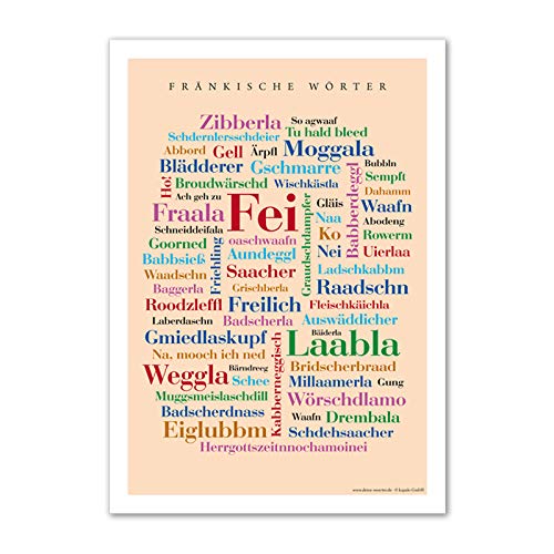 Poster Fränkische Wörter (30x40 cm) von Deine Wörter