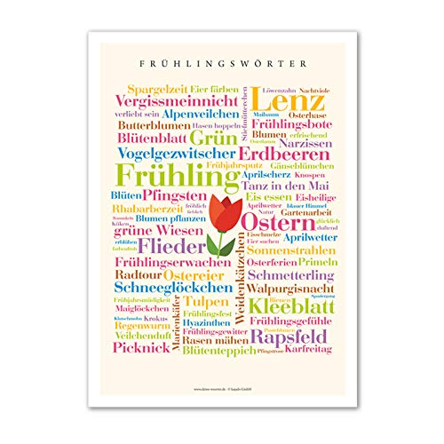 Poster Frühlingswörter (30x40 cm) von Deine Wörter
