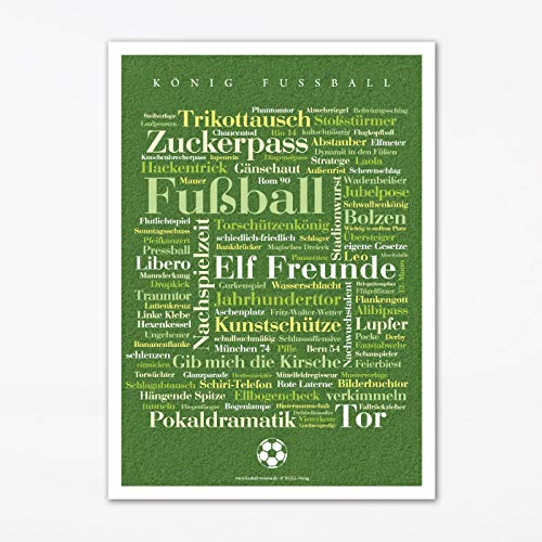 Poster Fußball Wörter (30x40 cm) von Deine Wörter