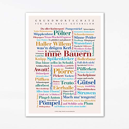 Poster Gütersloher Wörter (50x70 cm) von Deine Wörter