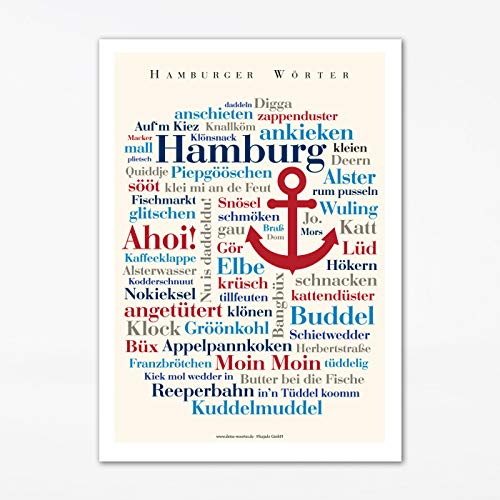 Poster Hamburger Wörter (30x40 cm) von Deine Wörter