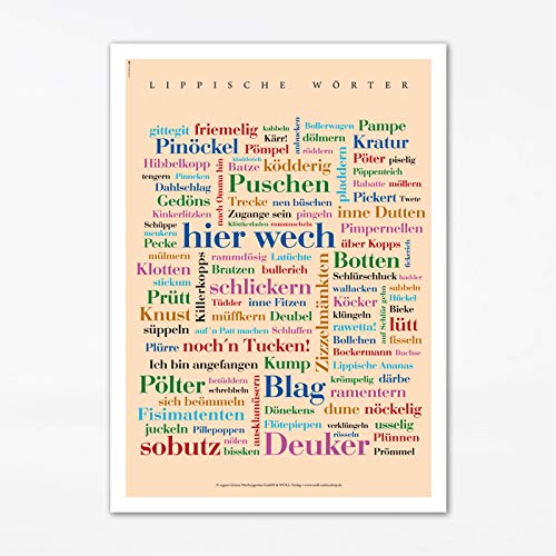 Poster Lippische Wörter (30x40 cm) von Deine Wörter