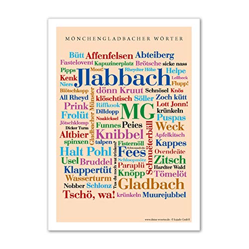 Poster Mönchengladbacher Wörter (30x40 cm) von Deine Wörter