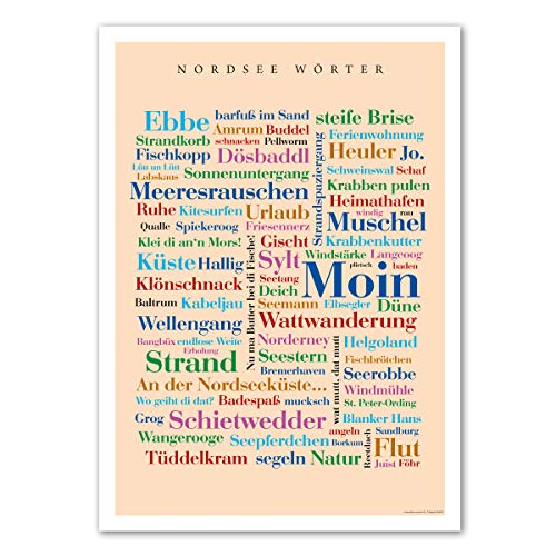 Poster Nordsee Wörter 30x40 cm Poster Nordsee Wörter 30x40 cm von Deine Wörter
