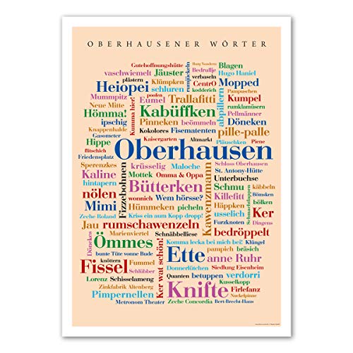 Poster Oberhausener Wörter (50x70 cm) Poster Oberhausener Wörter (50x70 cm) von Deine Wörter