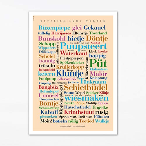 Poster Ostfriesische Wörter (50x70 cm) von Deine Wörter