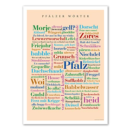 Poster Pfälzer Wörter 50x70 cm von Deine Wörter