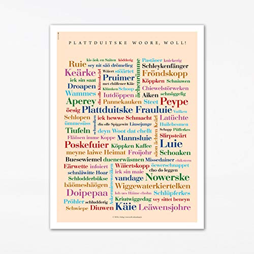 Poster Plattdeutsche Wörter (50x70 cm) von Deine Wörter