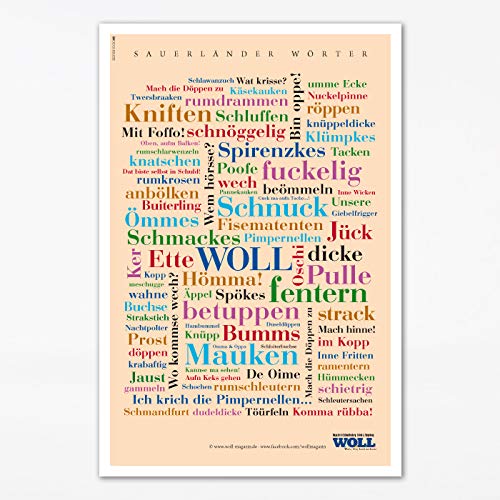 Poster Sauerländer Wörter (30x40 cm) von Deine Wörter