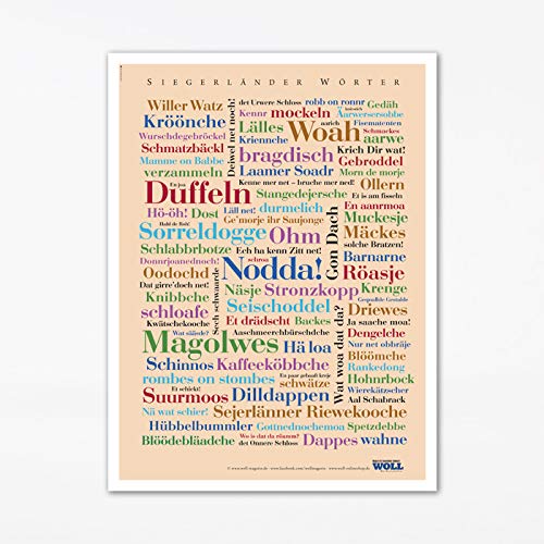 Poster Siegerländer Wörter (30x40 cm) von Deine Wörter