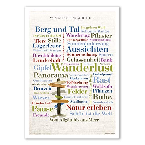 Poster Wanderwörter DIN A4 Poster Wanderwörter DIN A4 von Deine Wörter