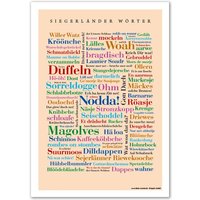 Poster Siegerländer Wörter Poster Siegerländer Wörter von DeineWoerter