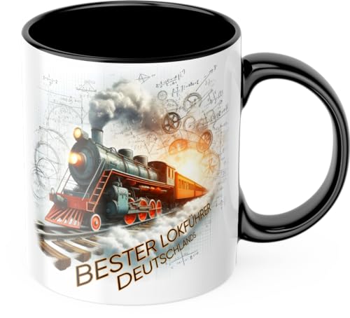 Bester Lokführer Deutschlands Tasse Lokführertasse Eisenbahner Fahrdienstleiter Eisenbahn Deutsche Bahn Tasse DB InfraGo von Deinen Namen