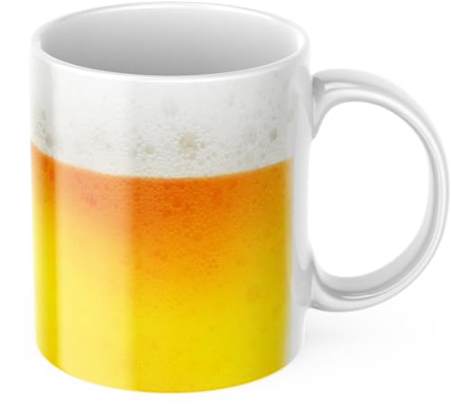 Biertasse mit Biermotive mit schöner Bier Optik - Das perfekte Geschenk für den Mann - Bier Tassen sind die beste Geschenkidee für Männer zum Vatertag oder Geburtstag von Deinen Namen