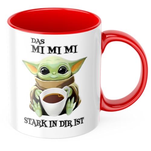 Das MIMIMI stark in dir ist - Tasse - Das perfekte Geschenk für den Mann, Papa, Mama, Opa die Kinder und Frau - lustige und beste Geschenkidee zum Vatertag oder Geburtstag (rot) von Deinen Namen