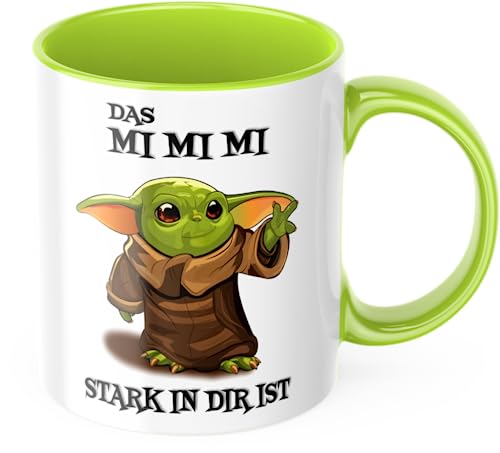 Das MIMIMI stark in dir ist Tasse Sprüchetasse Spaßtasse Geschenkidee Geschenketasse Kindertasse Kindergeschenk (grün) von Deinen Namen