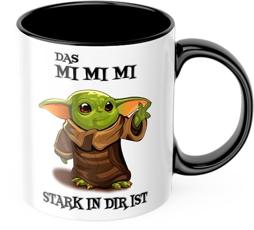 Das MIMIMI stark in dir ist Tasse Sprüchetasse Spaßtasse Geschenkidee Geschenketasse Kindertasse Kindergeschenk (schwarz) von Deinen Namen