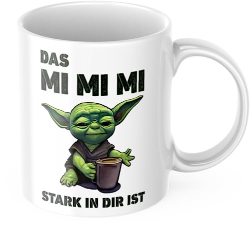 Das MIMIMI stark in dir ist Tasse Sprüchetasse Spaßtasse Geschenkidee Geschenketasse Kindertasse Kindergeschenk Papageschenk Papatasse Emaille-Tasse Keramiktasse (Keramik weiß) von Deinen Namen