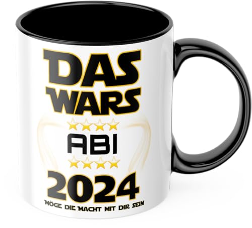 Das wars Abi 2024 Tasse Abitur Abi Schulabschluss Meister Master Prüfung abgeschlossen Keramik 310ml von Deinen Namen