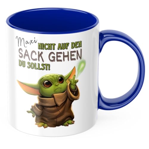 Deinen Namen Mir nicht auf den Sack gehen du sollst - Tasse - personalisiert perfekte Geschenk für den Mann, Papa, Opa die Kinder und Frau - lustige und beste Geschenkidee zum Vatertag (blau) von Deinen Namen