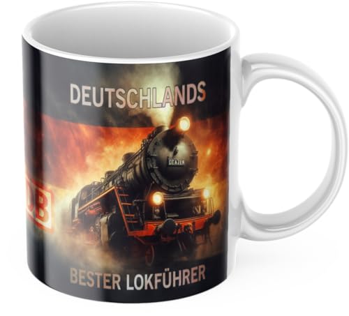 Bester Lokführer Deutschlands Tasse Lokführertasse Eisenbahner Eisenbahn Deutsche Bahn Tasse DB InfraGo von Deinen Namen