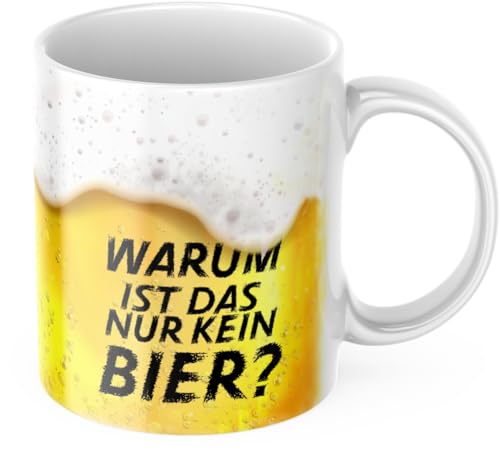 Warum ist das nur kein Bier Tasse mit Bierspruch Super Geschenkidee für den Mann, Papa oder Opa zum Geburtstag Vatertag oder Weihnachten von Deinen Namen