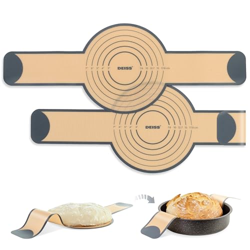 Deiss 2er-Set Silikon-Brotmatte für den Dutch Oven – Hitzebeständig, Antihaft & Wiederverwendbar, Silikon-Backmatte für Sauerteigbrot, Langlebig & Leicht zu Reinigen Deiss 2er-Set Silikon-Brotmatte für den Dutch Oven – Hitzebeständig, Antihaft & Wiederverwendbar, Silikon-Backmatte für Sauerteigbrot, Langlebig & Leicht zu Reinigen von Deiss
