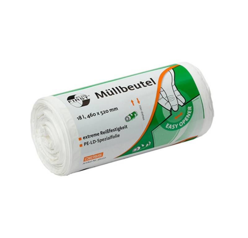 Deiss Müllbeutel 36x DEISS First Plus® Müllbeutel 18 Liter, Premium-LDPE, 36020 Roll von Deiss