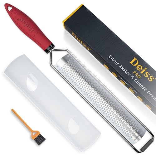 Deiss PRO Käsereibe - Parmesankäse, Zitrone, Ingwer, Knoblauch, Muskatnuss, Schokolade, Gemüse, Früchte - Rasiermesserscharfe Edelstahlklinge, breit, spülmaschinenfest Deiss PRO Käsereibe - Parmesankäse, Zitrone, Ingwer, Knoblauch, Muskatnuss, Schokolade, Gemüse, Früchte - Rasiermesserscharfe Edelstahlklinge, breit, spülmaschinenfest von Deiss