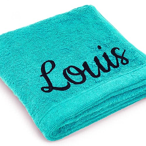 Cawö Premium Handtuch mit Namen oder Wunschtext Bestickt 30 x 50 cm türkis Cawö Premium Handtuch mit Namen oder Wunschtext Bestickt 30 x 50 cm türkis von Deitert
