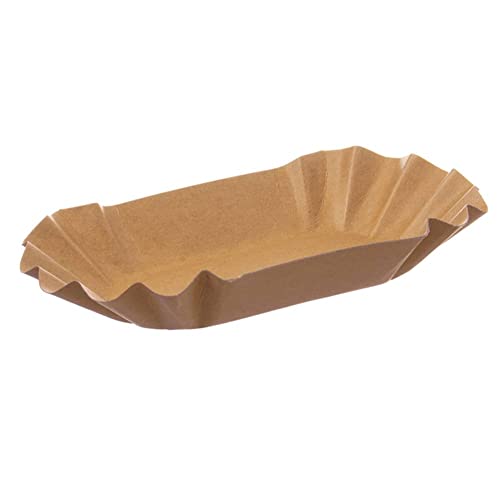 Deitert Bio-Pappschalen Pommesschale, braun-Bio, oval - 250 STK. von Deitert
