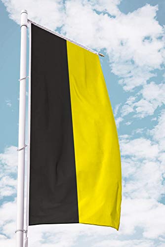 Deitert Bundesland-Flagge Baden-Württemberg – 150x400 cm Baden Württemberg Flagge ohne Wappen, Fahne für Ausleger aus reißfestem Polyester, Baden-Württemberg Fahne mit Doppelsicherheitsnaht gesäumt von Deitert