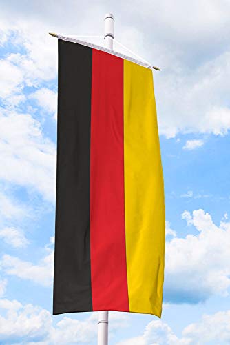 Deutschland Bannerfahne 80 x 200 cm - für Fahnenmast, Deutschland Flagge aus reißfestem Fahnen-Polyester-Stoff, Deutschlandfahne wetterfest und UV-beständig von Deitert