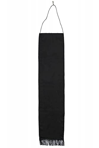 Deitert Trauerflor aus Baumwolltuch mit schwarzen Fransen | Länge: 60 cm, 70 cm, 80 cm oder 100 cm | Fahnenband für Fahnen und Standarten | 70 cm von Deitert