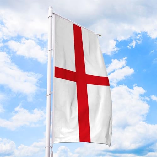 England Flagge 150 x 400 cm - für Fahnenmast, Englandfahne aus reißfestem Fahnen-Polyester-Stoff, Hissfahne Hochformat für Querausleger wetterfest und UV-beständig von Deitert